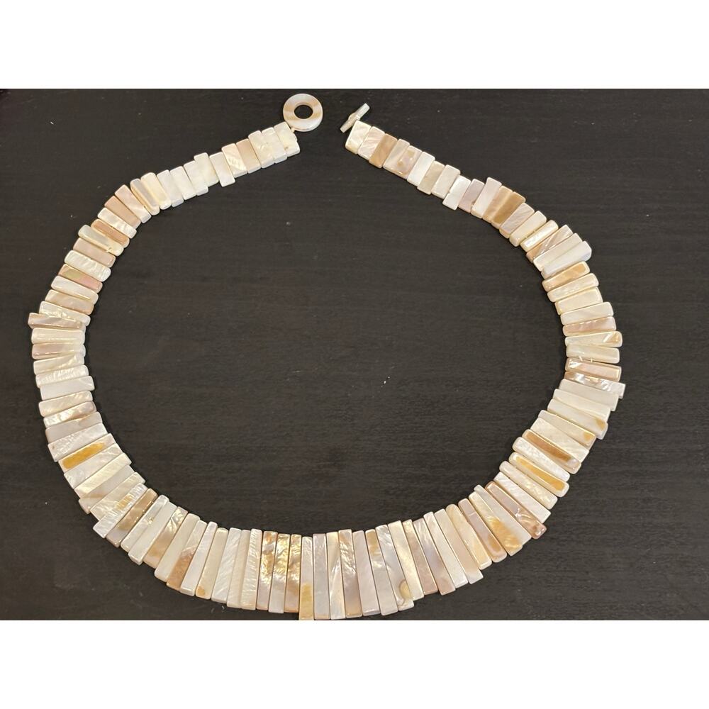 Vintage Mother of Pearl Coral Necklace